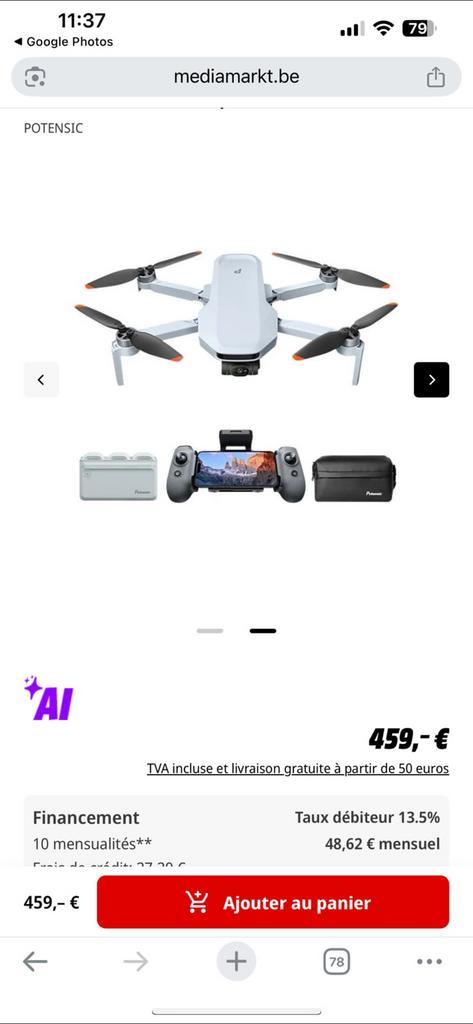 Drone Potensic ATOM 2 NIEUW 255€, Audio, Tv en Foto, Drones, Nieuw, Drone met camera, Ophalen of Verzenden