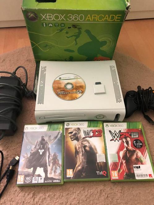 Xbox 360 arcade, Games en Spelcomputers, Spelcomputers | Xbox 360, Nieuw, 120 GB, 360 Arcade of Core, Met 1 controller, Met games