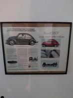 Kader met oude reclame VW kever, Verzamelen, Ophalen of Verzenden