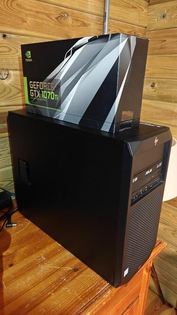 HP BLUE LED GAMING WORKSTATION CORE i9 32GB RAM 1070TI NVME beschikbaar voor biedingen
