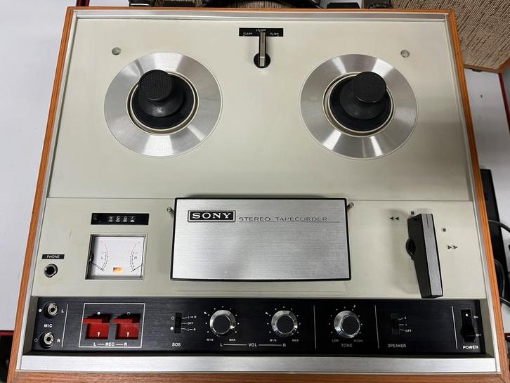 Sony TC-252W — Vintage bandrecorder + Sony HP - jaren 70, Audio, Tv en Foto, Bandrecorder, Bandrecorder, Ophalen
