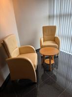 Lederen verstelbare stoelen op wielen, Huis en Inrichting, Fauteuils, Ophalen, Gebruikt