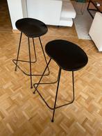 Barkrukken zwart te koop (in paar), Huis en Inrichting, Ophalen, 60 tot 90 cm, Zo goed als nieuw, Metaal