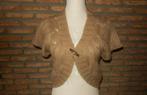 (14) -gilet t.38 brun clair - women only - -, Kleding | Dames, Truien en Vesten, Maat 38/40 (M), Bruin, Ophalen of Verzenden, Gedragen