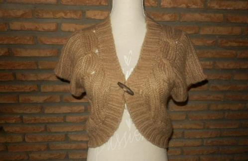 (14) -gilet t.38 brun clair - women only - -, Kleding | Dames, Truien en Vesten, Gedragen, Maat 38/40 (M), Bruin, Ophalen of Verzenden