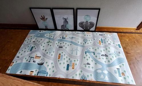 Tapis de jeu en vinyle et 3 cadres aux tons pastel, Enfants & Bébés, Chambre d'enfant | Aménagement & Décoration, Comme neuf, Enlèvement ou Envoi