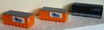 Vrachtwagen belading : container en container wisselbak 1/87, Overige merken, Gelijkstroom of Wisselstroom, Overige typen, Ophalen of Verzenden