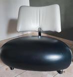 Pallone Leolux  zwart-beige  fauteuil Ma, Huis en Inrichting, Ophalen, Zo goed als nieuw