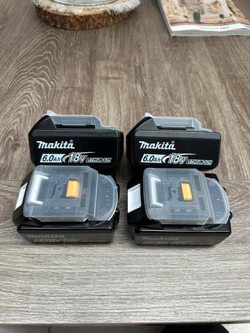Makita 18V 6.0ah Accu’s BL1860B 4 Stuks Nieuw beschikbaar voor biedingen