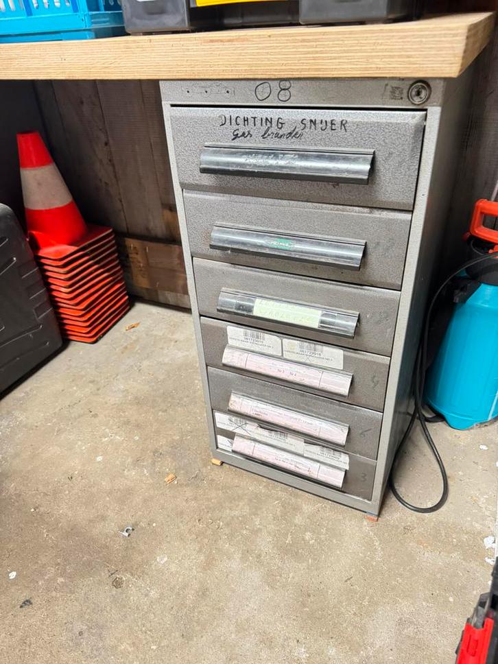 Retro metalen ladekast/ladeblok, Huis en Inrichting, Kasten | Ladekasten, Gebruikt, Minder dan 100 cm, Minder dan 50 cm, 25 tot 50 cm