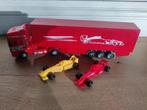 Racing truck / vrachtwagen met 2 racewagens, Ophalen, Gebruikt
