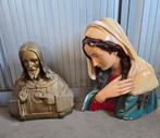 Religieus beeld Heilig Hart van Jezus en Heilige Maria antie, Ophalen of Verzenden