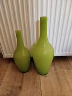 2 groene glazen vazen, Ophalen