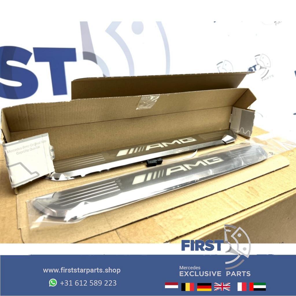 W205 S205 C63 AMG verlichte LED instaplijsten dorpel lijst 2, Auto-onderdelen, Verlichting, Gebruikt, -, Ophalen of Verzenden