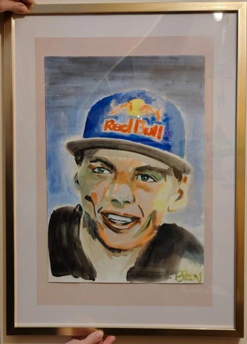 Max Verstappen - portrait, Antiek en Kunst, Kunst | Schilderijen | Modern, Ophalen of Verzenden