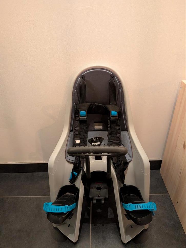 Thule fietsstoeltje vooraan, Vélos & Vélomoteurs, Accessoires vélo | Sièges de vélo, Utilisé, Siège avant, 0 à 13 kg, Repose-pieds