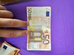 Geld briefje 50 Euro, Postzegels en Munten, Bankbiljetten | België, Ophalen of Verzenden, Los biljet