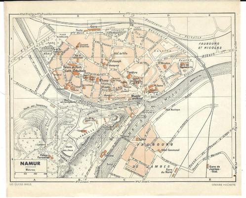 1951 - Plan de la ville de Namur, Boeken, Atlassen en Landkaarten, Ophalen of Verzenden