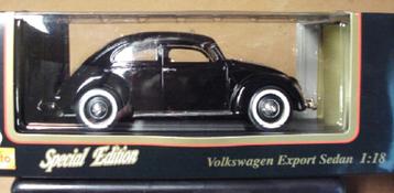1/18 Volkswagen Export Sedan (Kever) - zwart – Maisto beschikbaar voor biedingen