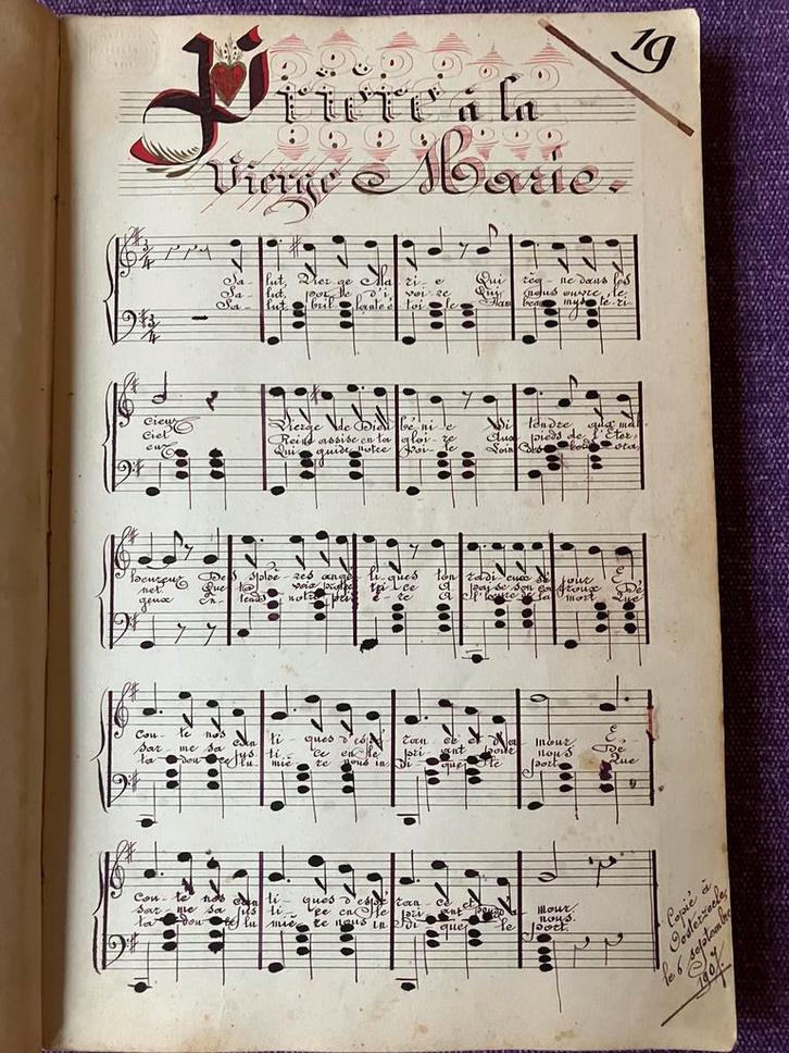 Origineel partiturenboek periode 1906 - 1907, Antiek en Kunst, Antiek | Boeken en Manuscripten, Ophalen of Verzenden