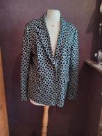 D’AUVRY blazer geometrisch motief maat 44, Kleding | Dames, Ophalen of Verzenden, Maat 42/44 (L), Zwart