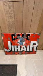 Emaille bord Jihair cafe., Verzamelen, Ophalen, Gebruikt, Reclamebord