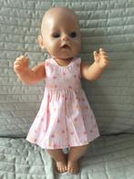 146. Babyborn: Nieuw roos zomerjurkje met vogeltjes, Kinderen en Baby's, Speelgoed | Poppen, Ophalen of Verzenden, Nieuw, Babypop