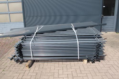 spijlhekwerk h240 x b230cm / 13 stuks incl. 15 staanders, Tuin en Terras, Tuinhekken en Hekwerk, Gebruikt, Spijlenhekwerk, IJzer