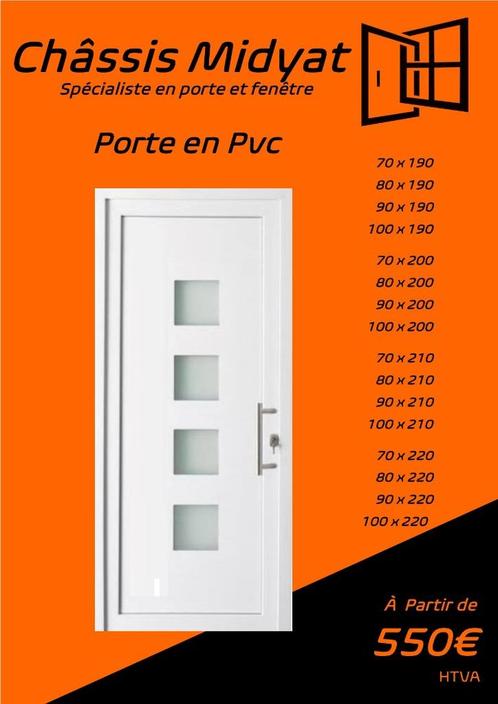 Porte d'entré Pvc 550€, Doe-het-zelf en Bouw, Deuren en Vliegenramen, Nieuw, Buitendeur, Ophalen