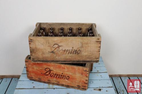 Domino Kratten met Bierflessen, Verzamelen, Biermerken, Gebruikt, Flesje(s), Ophalen of Verzenden