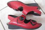 Sandales cuir Hirica 36, Zo goed als nieuw, Hirica, Rood, Sandalen of Muiltjes