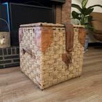 Rieten vlechtwerk kist, Ophalen, Overige materialen, Minder dan 50 cm, Gebruikt