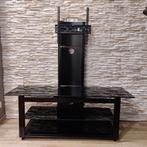 Meuble TV en verre + support TV., Enlèvement