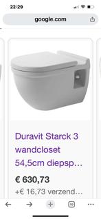 Hangtoilet Duravit Starck 3, Doe-het-zelf en Bouw, Sanitair, Ophalen, Zo goed als nieuw, Toilet
