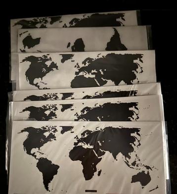 Verschillend Wereldkaart Stickers