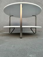 Wit Bijzettafel 80cm diameter, Huis en Inrichting, Tafels | Bijzettafels, Ophalen, Zo goed als nieuw