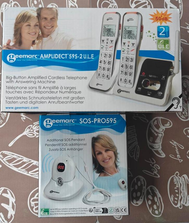 Téléphone sans fil pour personnes âgées avec bouton SOS, Télécoms, Téléphones fixes | Combinés & sans fil, Enlèvement