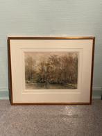 Landschap reproductie in houten kader – Huis Van Dommelen, Antiek en Kunst, Ophalen