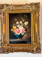 Schilderij stilleven bloemen H.Wisman, ca 1960, Antiek en Kunst, Kunst | Schilderijen | Klassiek, Ophalen of Verzenden