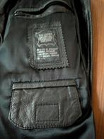 Mooie zwarte lederen herenjas, Ophalen, Zo goed als nieuw, Maat 56/58 (XL)