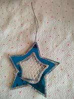 Kerst ornament blauw zelfgemaakt, Diversen, Kerst, Ophalen of Verzenden, Zo goed als nieuw