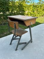 Vintage lessenaar met stoeltje, Huis en Inrichting, Bureaus, Ophalen, Gebruikt, Bureau