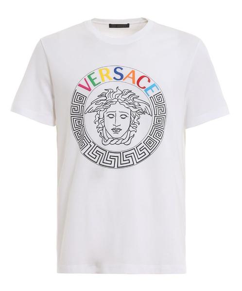 Versace T-shirt - Wit L, Kleding | Heren, T-shirts, Nieuw, Maat 52/54 (L), Wit, Ophalen