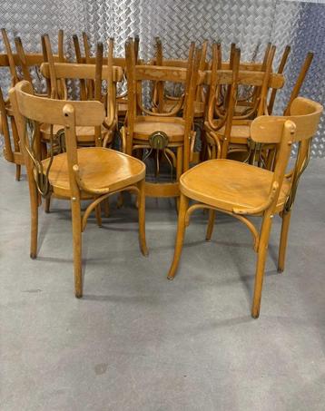 Ensemble (16) chaises de café/bistrot françaises en hêtre st, Enlèvement, Bois, 1950,s , Horeca, 1950s, Cinq, Six Chaises ou plus