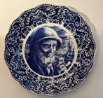 Set de 2 assiettes Boch Frères Delft bleu, Antiquités & Art, Enlèvement ou Envoi