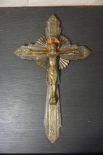 crucifix van brons en messing, Antiek en Kunst, Ophalen of Verzenden