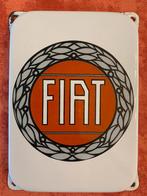 Plaque émaillée de propreté GARAGE  FIAT, Enlèvement ou Envoi, Utilisé, Panneau publicitaire
