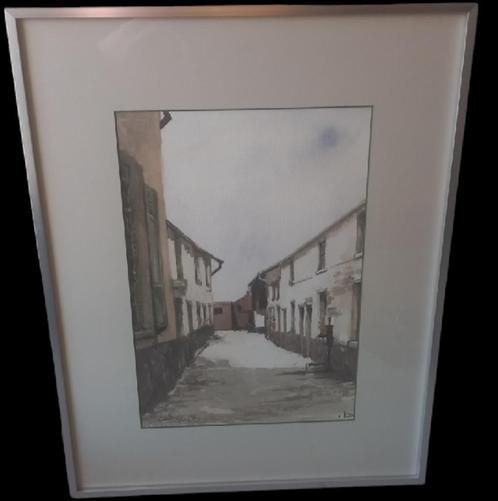 Eduard Dewit (Leuven 1924-1981). aquarel., Antiek en Kunst, Kunst | Schilderijen | Klassiek, Ophalen