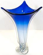 vintage kobalt blauwe vaas jaren 70, Antiek en Kunst, Verzenden