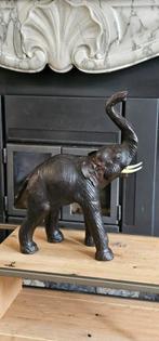Olifant / leder / beeld/ vintage, Ophalen of Verzenden